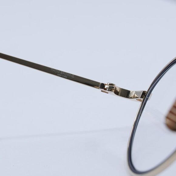 Thom Browne TB-109-A-GLD-BLK-53 Eyeglasses Gold/Black Aviator Frame 53mm - Picture 8 of 12